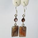 Sterling Silver Earrings Laguna Lace Agate and Gar