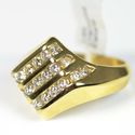 Vintage Mens Diamond Band 1.25 to 1.50 Carat 14K G