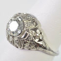 Vintage Estate Art Deco Platinum Diamond Wedding R