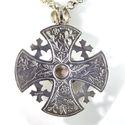 Vintage 950 Sterling Silver Maltese Cross Pendant 