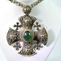 Vintage 950 Sterling Silver Maltese Cross Pendant 