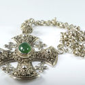 Vintage 950 Sterling Silver Maltese Cross Pendant 