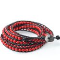  Coral Wrap Bracelet Leather Beaded designer style
