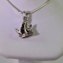 Vintage Estate Sterling Silver Charm Viking Ship 9