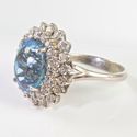Vintage Diamond Aquamarine Ring Size 7 Hand Made 1