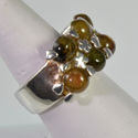 Vintage Estate Sterling Silver Ring Tourmalines si