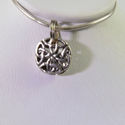 Vintage Estate Silver Charm Celtic Circles double 