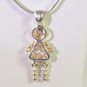 Vintage Sterling Silver Charm Birthday Doll April 