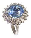 Vintage Diamond Aquamarine Ring Size 7 Hand Made 1
