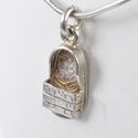 Vintage Estate Sterling Silver Charm Sandal 3/4 in