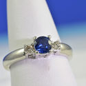 Vintage Fine Jewelry Diamond Sapphire Ring 14K Whi