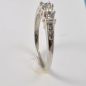 Vintage Diamond Wedding Ring 14K White Gold size 9
