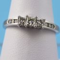 Vintage Diamond Wedding Ring 14K White Gold size 9