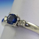 Vintage Fine Jewelry Diamond Sapphire Ring 14K Whi