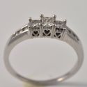 Vintage Diamond Wedding Ring 14K White Gold size 9