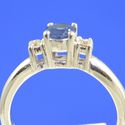 Vintage Fine Jewelry Diamond Sapphire Ring 14K Whi