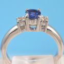 Vintage Fine Jewelry Diamond Sapphire Ring 14K Whi