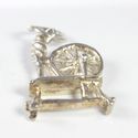 Vintage Estate Sterling Silver Charm Spinning Whee