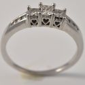 Vintage Diamond Wedding Ring 14K White Gold size 9