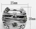 Art Deco Flower Cluster Stainless Steel Geometric 