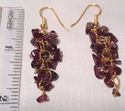 Genuine Gemstone Chip Earrings Amethyst Peridot On