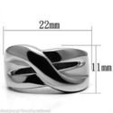 Geometric Silver Contemporary Bypass Stainless Ste