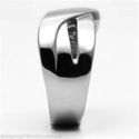 Geometric Silver Contemporary Bypass Stainless Ste