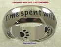 Cat Paw Print "Time Spent with Cats" FREUD Quote S