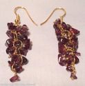 Genuine Gemstone Chip Earrings Amethyst Peridot On