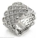 Austrian Crystal Clear Stone Silver Rhodium Open B