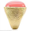 Semi-Precious Coral textured Gold Plated Cocktail 