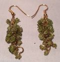 Genuine Gemstone Chip Earrings Amethyst Peridot On