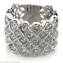 Austrian Crystal Clear Stone Silver Rhodium Open B