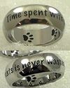 Cat Paw Print "Time Spent with Cats" FREUD Quote S