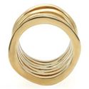 Geometric Gold Wrap Stack Spiral Open Design Band 