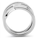 Geometric Style Stainless Steel Silver Wrap Stack 