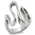 Contemporary Geometric Wave Open Band Stainless St