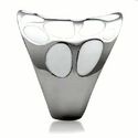 Stainless Steel Floral White Mosaic Flower Design 