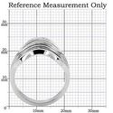 Geometric Stainless Steel Silver Open Stacked Band