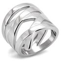 Geometric Style Stainless Steel Silver Wrap Stack 