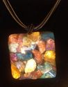 Abstract Shell Braided Leather Necklace Earring Se