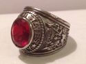 Stainless Steel United States Army Siam Red US Mil