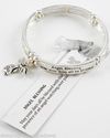 Angel Blessing Silver Stack Bangle Bracelet Charm 