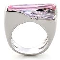 Amethyst Lavender CZ Rhodium Silver Modern Geometr