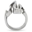 Contemporary Geometric Wave Open Band Stainless St