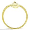 Ion Gold Heart Charm Austrian Crystal Promise Ring