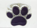 Paw Print Purple Ring Earrings Set Puppy Dog Cat S