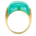 Stunning Modern Teal Stone Simple Design Gold Plat