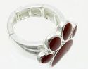  Paw Print Puppy Dog Cat Red Epoxy Ring Silvertone