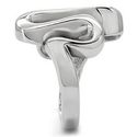 Contemporary Geometric Wave Open Band Stainless St